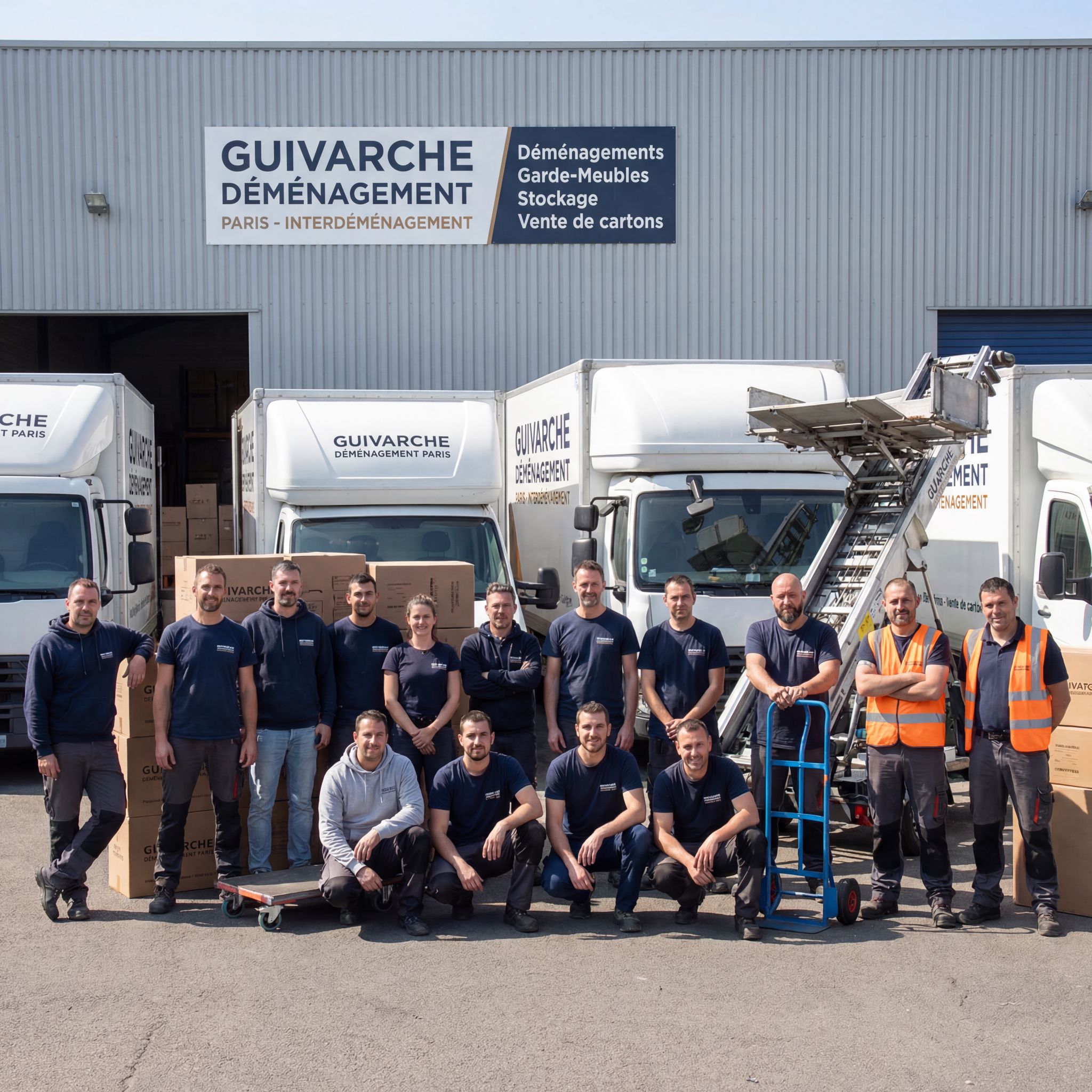 Équipe de déménagement en action